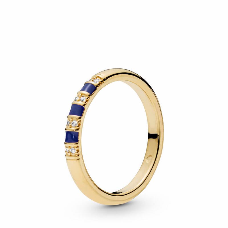 Pandora Australia Shine™ Exotic Stones & Stripes Stackable Ring - 18ct Gold Plated | PNXWJR102